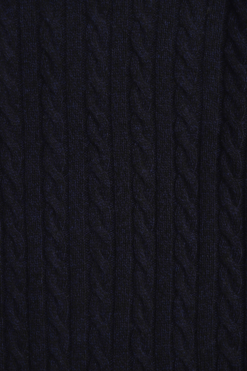 Cable crewneck wool Navy